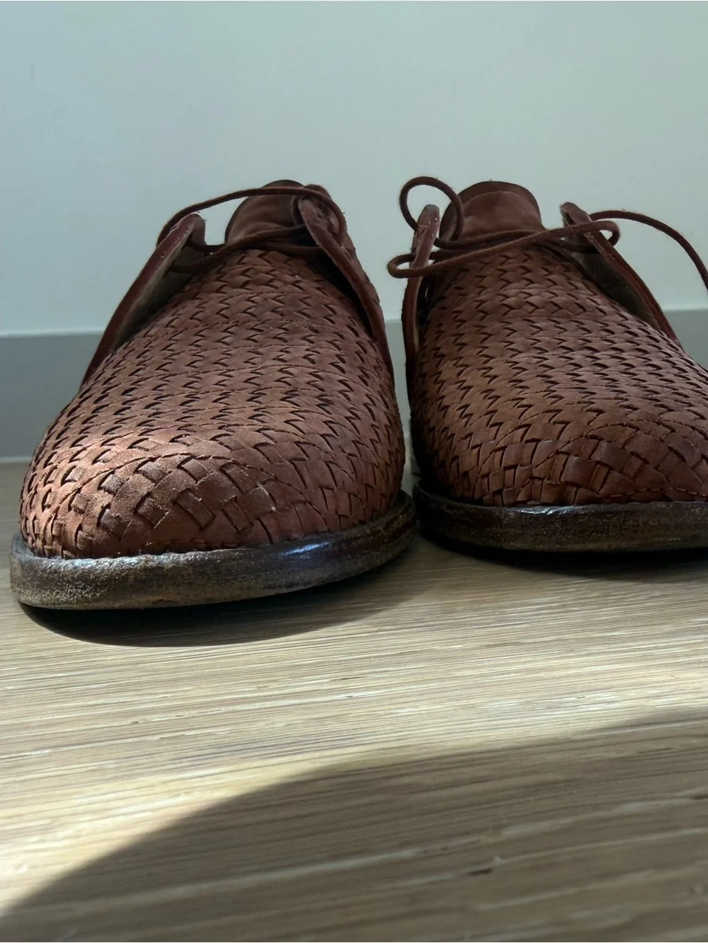 Bally Men's Woven Leather Chukka Boots - Rust